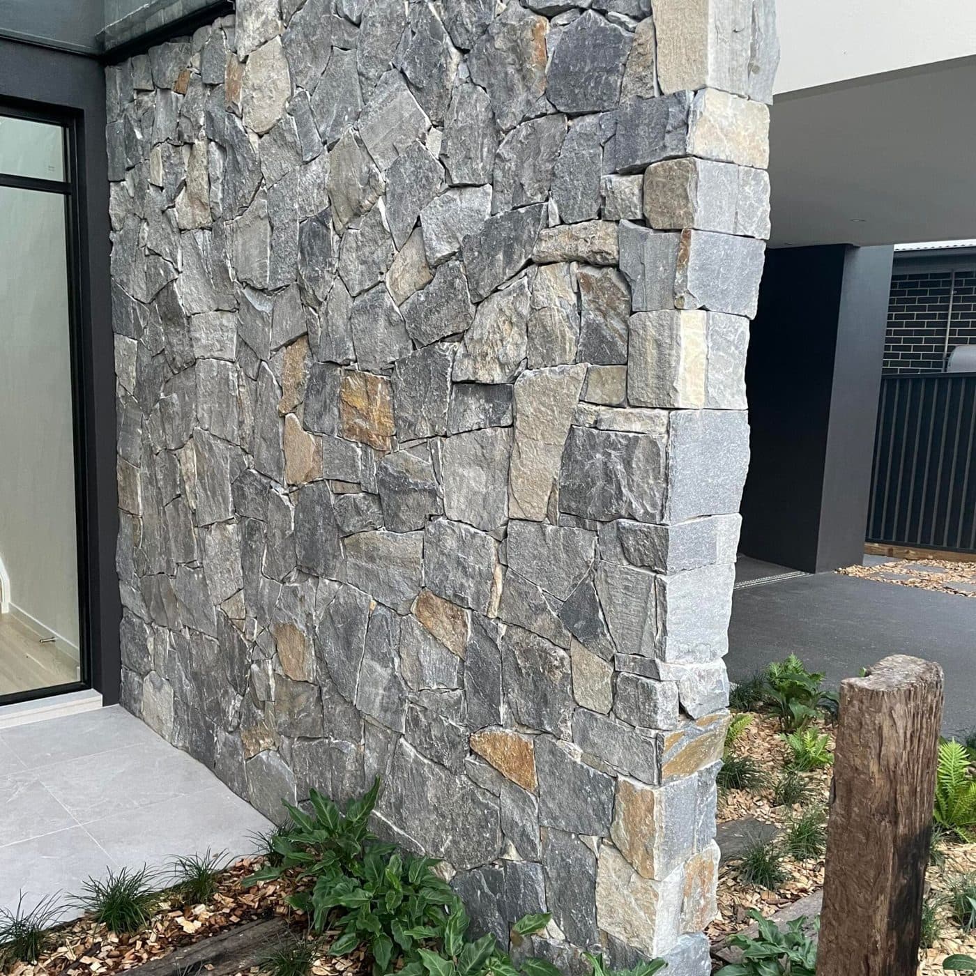Ironbark natural stone, facade
